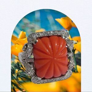 RUBY DIAMOND CABOCHON COCKTAIL RING 6,9,10